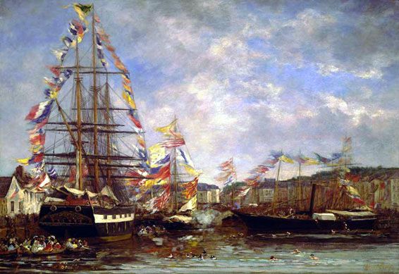 Festival in the Harbor of Honfleur, 1858